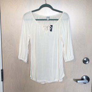 Old Navy Flowy White Blouse